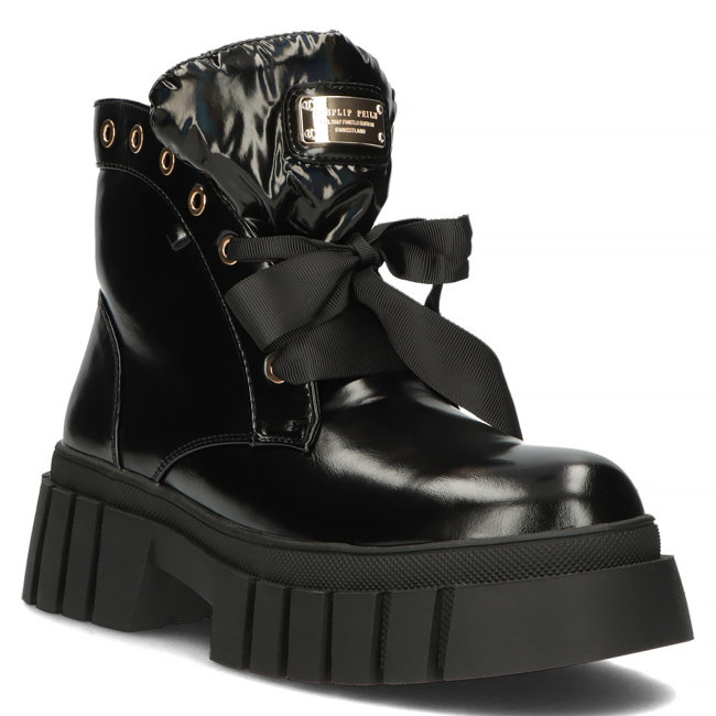 Členkové topánky Filippo A9506 black